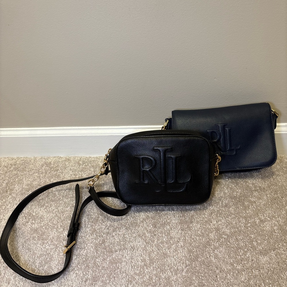 Ralph Lauren Black and Navy Crossbody Bags